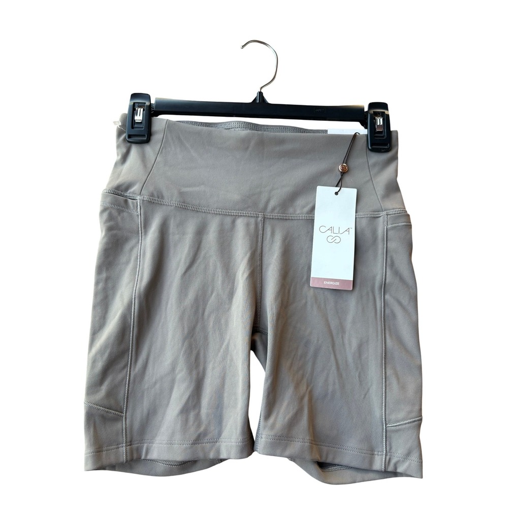 NWT CALIA Energize High-Rise Bike Shorts Dark Grey 5 Inch Inseam Womens Small